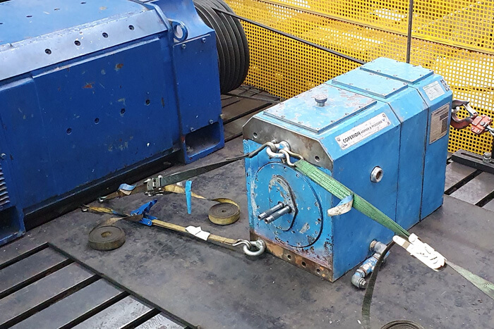 Gearbox during the running test