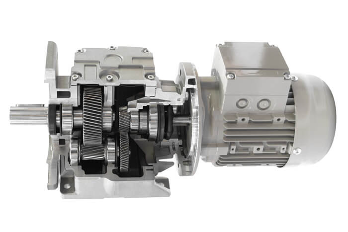 Geared motor with a view inside